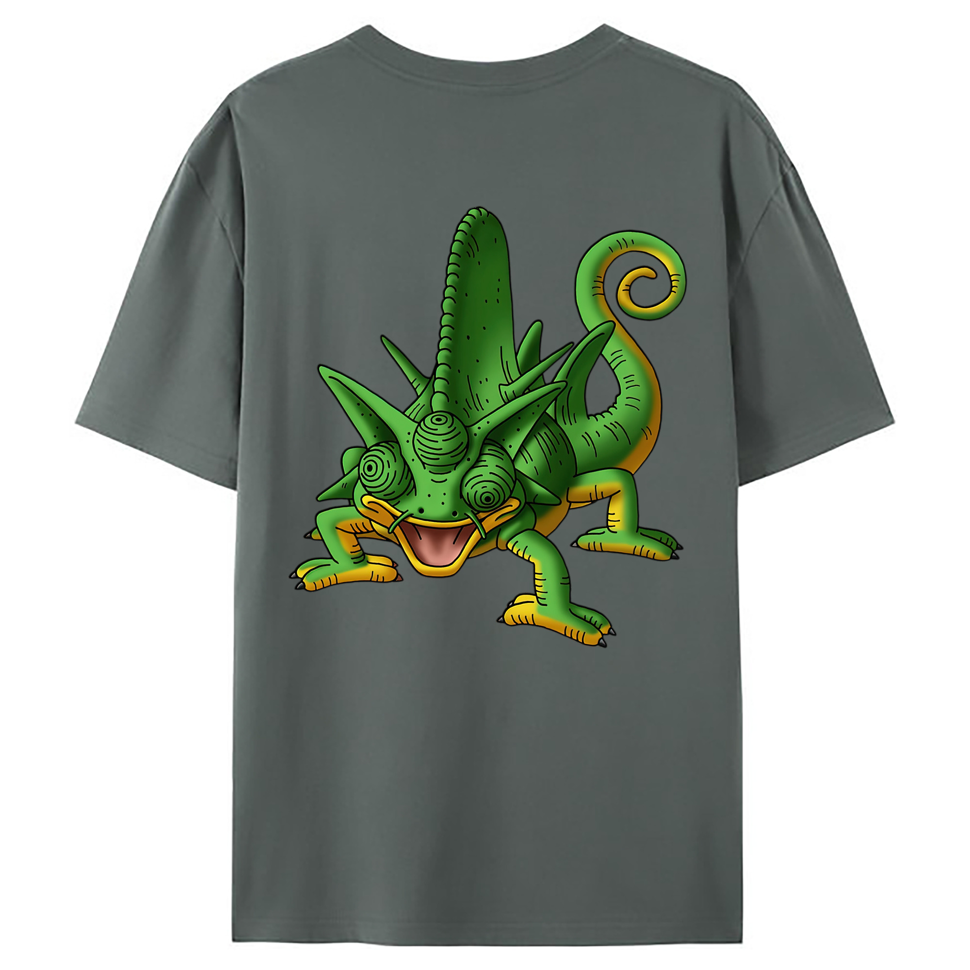 （画像用） ドラゴンクエスト Doragon Kuesuto Dragon Quest 綿100％ メンズ半袖Tシャツ（バックプリント） 通気性